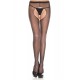 Collant nylon noir largement ouvert