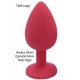 Plug rouge bijou cristal Large