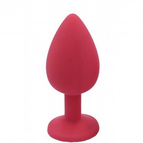 Plug rouge bijou cristal Medium