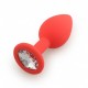 Plug rouge bijou cristal Medium