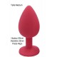 Plug rouge bijou cristal Medium