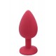 Plug rouge bijou cristal Small