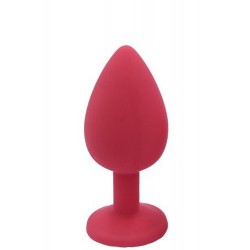 Plug rouge bijou cristal Small