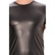 T-shirt simili cuir noir - LM2008-81BLK