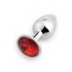 Plug bijou en aluminium bijou rouge Medium - RY-002RED