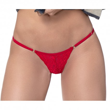 String dentelle rouge - MAL107RED