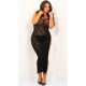 Nuisette longue grande taille - REN7074XBLK