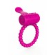 Anneau fuschia vibrant silicone avec langue picot - COR-018PNK