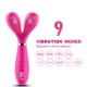 Vibromasseur Wand rose en forme de Y avec 3 moteurs - USK-W04PNK