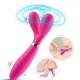 Vibromasseur Wand rose en forme de Y avec 3 moteurs - USK-W04PNK