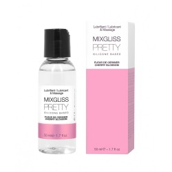 2 en 1 Lubrifiant et huile de massage silicone Mixgliss Pretty Fleur de cerisier 50 ML - MG2511