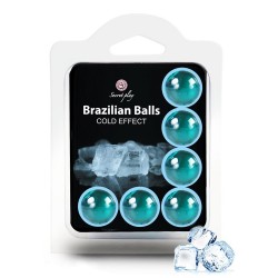 6 Boules de massage Brésiliennes effet fraîcheur - BZ6131