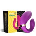 Vibromasseur forme U Violet pour couple avec double moteurs - USK-GZ02PUR