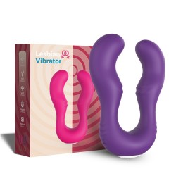 Vibromasseur Violet en forme de U double tête stimulateur point G - USK-V07PUR