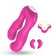 Vibromasseur Rose en forme de U double tête stimulateur point G - USK-V07PNK