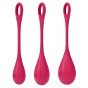 Set de 3 boules de geisha rouge Yoni Power 1 Satisfyer - CC597751