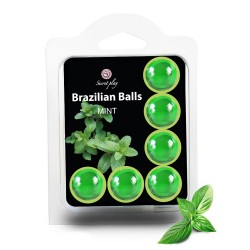 6 boules de massage brésiliennes à la menthe - BZ3386-8