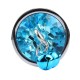 Plug bijou aluminium bleu avec clochettes Taille M - RY-002-A-ZB