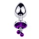 Plug bijou aluminium violet avec clochettes Taille S - RY-001-A-ZB