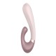 Vibromasseur point G avec stimulateur clitoris connecté chauffant USB mauve Heat Wave Satisfyer - CC597777