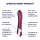 Vibromasseur chauffant connecté USB rouge Big Heat Satisfyer - CC597784