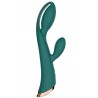 Vibromasseur vert avec stimulateur de clitoris LRIS USB - LRISGREEN
