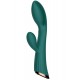 Vibromasseur vert avec stimulateur de clitoris LRIS USB - LRISGREEN