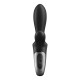 Vibromasseur rabbit noir USB, chauffant et connecté Heat Climax Satisfyer - CC597791