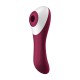 2 en 1 Vibromasseur et stimulateur de clitoris USB rouge Dual Crush Satisfyer - CC597786