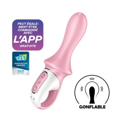 Vibromasseur anal gonflant connecté rose USB Air Pump Booty 5 Satisfyer - CC597803