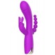 Vibromasseur triple stimulation très puissant violet USB - WS-NV062PUR