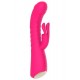 Vibromasseur rabbit rose chauffant avec fonction va-et-vient, USB - WS-NV040