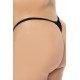 Nuisette noire grande taille motif fleuri et string assorti - MAL7438XBLF