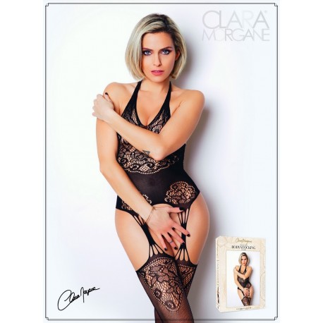 Bodystocking noir porte-jarretelles - Le Numéro 15 - Collection Bodystocking - CM99015