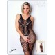 Bodystocking en fine résille noire avec laçage - Le Numéro 14 - Collection Bodystocking - CM99014