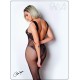 Bodystocking en dentelle noire motif floraux - Le Numéro 8 - Collection Bodystocking - CM99008