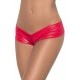 Tanga rouge wetlook froncé sur les fesses - MAL3025WRD