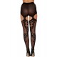 Collant fantaisie échancré sur le haut des cuisses - DG0438BLK