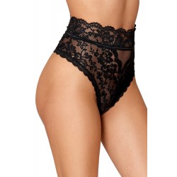 String dentelle taille haute noir - DG1477BLK