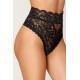 String dentelle taille haute noir - DG1477BLK