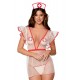 Déguisement infirmière, nuisette, nipples, coiffe et string assorti - DG12916COS