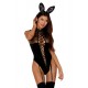 Déguisement sexy lapin, body avec porte jarretelles, serre tête oreille - DG12914COS