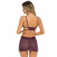 Nuisette violette et string assorti - REN51014-PUR