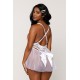 Body dentelle blanc avec tulle amovible - DG12918WHT