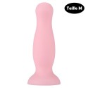 Plug anal ventouse rose pastel taille M - A-001-M-PNK