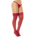 Bas en nylon sexy rouge autofixant - MAL1108RD