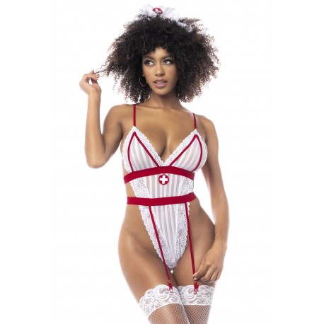 Costume infirmière avec body et serre-tête - MAL6486COS