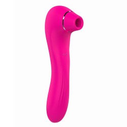 Vibromasseur 10 modes et stimulateur à succion rose 10 programmes USB - BOZ-047PNK