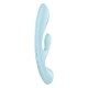 2 en 1 Rabbit point G avec stimulateur de clitoris et Wand Bleu USB Triple Oh Satisfyer - CC597813