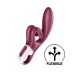 Vibromasseur rabbit point G rouge double stimulation clitoridienne Touch Me Satisfyer - CC597811SA